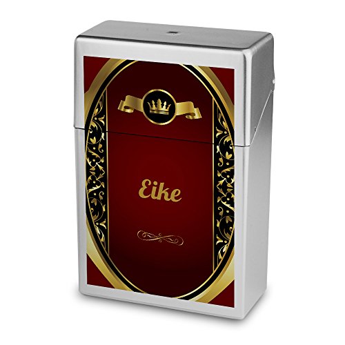 Zigarettenbox mit Namen Eike - Personalisierte Hülle mit Design Wappen - Zigarettenetui, Zigarettenschachtel, Kunststoffbox von digital print
