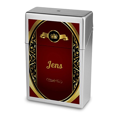 Zigarettenbox mit Namen Jens - Personalisierte Hülle mit Design Wappen - Zigarettenetui, Zigarettenschachtel, Kunststoffbox von digital print