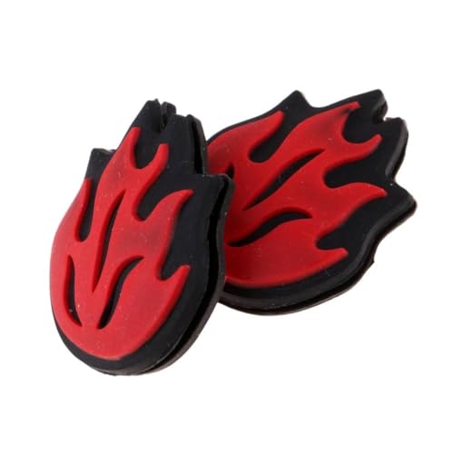 2Pcs Flame Shape Silicone Tennis String Dampener Tennis Racket Damper Shock Absorbers for Tennis Racket and String von divuukyi