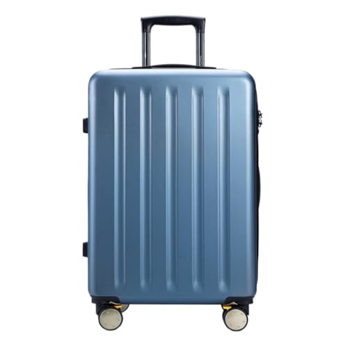 Koffer Neuer Koffer Boarding Code Box Koffer Ins Mode Leder Koffer Trolley Koffer for Männer und Frauen Suitcase (Color : Blue, Size : A) von dongyingyi