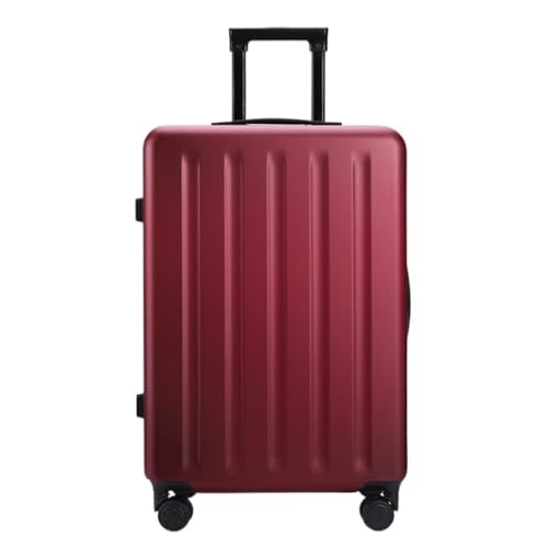 Koffer Neuer Koffer Boarding Code Box Koffer Ins Mode Leder Koffer Trolley Koffer for Männer und Frauen Suitcase (Color : Red, Size : A) von dongyingyi