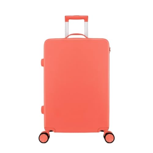 Koffer Von Vorne Zu Öffnender Boarding-Koffer for Damen, 24-Zoll-Passwort-Reisekoffer, Universal-Rad-Trolley-Koffer Suitcase (Color : Orange, Size : 24) von dongyingyi