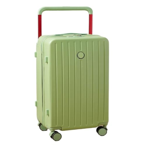 dongyingyi Koffer, breiter Trolley, Aluminiumrahmen, 50,8 cm, Koffer für Damen, robust und langlebig, Trolley-Koffer für Herren, Koffer, grün, 26 von dongyingyi