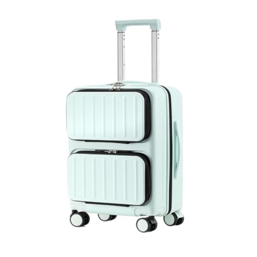 dongyingyi Koffer Multifunktionaler Koffer mit doppelter Öffnung vorne, Business-Passwort, Trolley-Boarding, Leichter Koffer Suitcase (Color : Green, Size : B) von dongyingyi