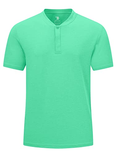 donhobo Herren Sport T-Shirt Outdoor Golf Polo Sportshirt Fitness Atmungsaktiv Schnelltrocknend Kurzarm T-Shirts Männer Tops (Grün, S) von donhobo