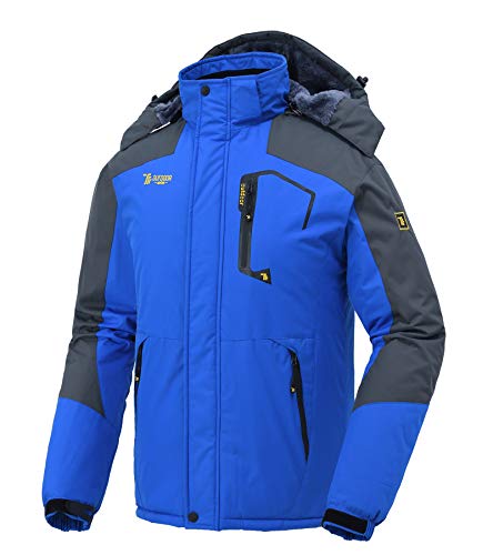 donhobo Softshelljacken Herren Gefüttert Funktionsjacke Wasserdicht Atmungsaktiv Wandern Mantel Outdoor Jacke Winter Skijacke Blau XL von donhobo