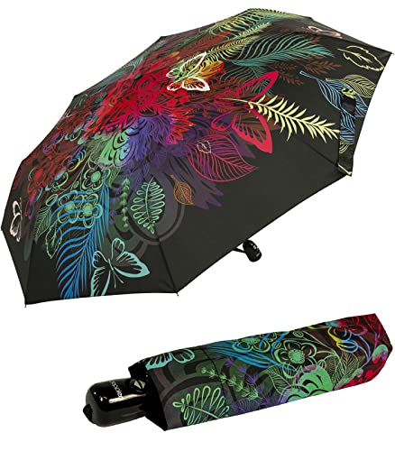 Doppler Damen Regenschirm Daisy - Taschenschirm Auf-Zu-Automatik von Doppler