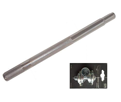 Dynamic24 Lange Stahl Sattelstütze Silber 400mm 40cm Sattelstange Verschiedene Durchmesser (Ohne Kloben, 25,0) von Dynamic24