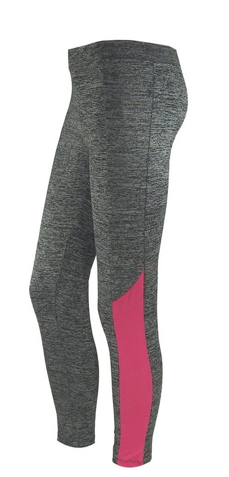 dynamic24 Leggings Damen Yoga Fitness Leggins Jogging Trainingshose Sporthose Hosen grau von dynamic24
