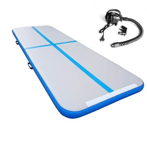 Air Track 300 x 100 x 10 cm, blau/grau mit elektrischer Pumpe von e4fun