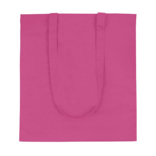 eBuyGB 10 Stück Einkaufstasche aus Baumwolle und Leinen 42 cm, rose (Pink) - 1205838-10a von eBuyGB