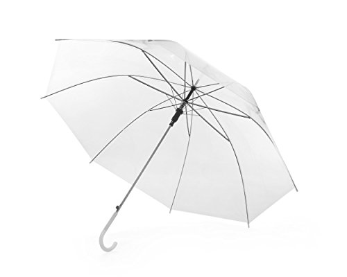 eBuyGB Crook Handle Novelty Automatic Opening Wedding Umbrella Regenschirm, 107 cm, Weiß (White) von eBuyGB