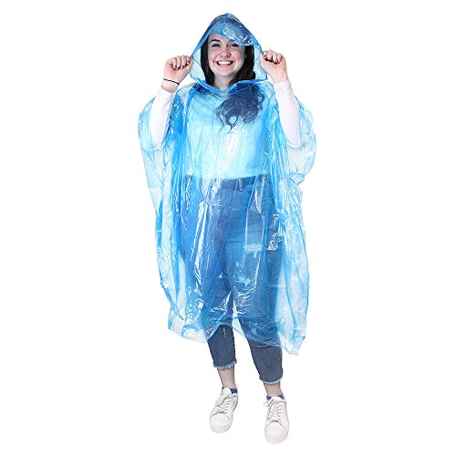 eBuyGB Herren 1216523–5 Wasserdicht Regen Poncho, 5er pack blau, One size von eBuyGB