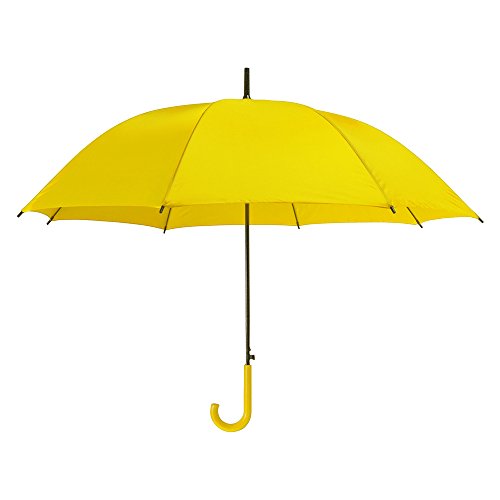 eBuyGB Pack of 4 Plastic Crook Handle Bridal Wedding Umbrella Regenschirm, 107 cm, Gelb (Yellow) von eBuyGB