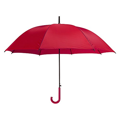 eBuyGB Pack of 4 Plastic Crook Handle Bridal Wedding Umbrella Regenschirm, 107 cm, Rot (Red) von eBuyGB