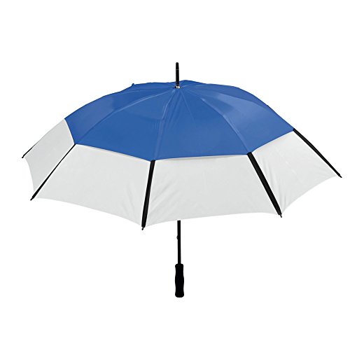 eBuyGB Großer manueller Regenschirm für Golfschläger, zweifarbig, 101 cm, Limettengrün, blau, 101 cm, Stockschirm von eBuyGB