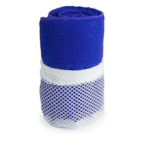 eBuyGB, kühlend, leicht, schnell trocknend Saugfähiges Mikrofaser-Handtuch aus Netzstoff, für Sport, Fitness, Trockentragetasche, blau, Einheitsgröße von eBuyGB