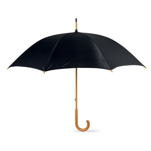 eBuyGB Unisex 1269813 Klassischer Regenschirm mit Holzgriff, manuelle Öffnung, Hochzeit Gentleman's Brolly, One Size, Schwarz (Schwarz) - 1269803 von eBuyGB