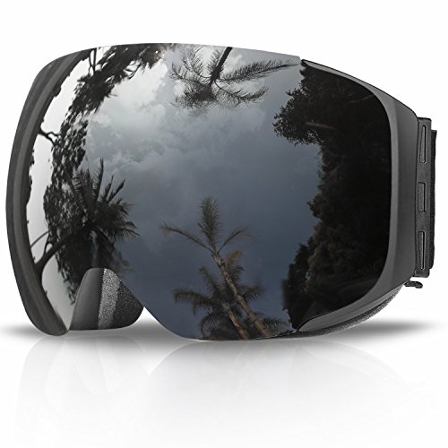 Skibrille, eDriveTech Ski Snowboard Brille Brillenträger Schneebrille Snowboardbrille Verspiegelt- Für Skibrillen Damen Herren -OTG UV-Schutz Anti Fog Verbesserte Belüftung für Skifahren, Snowboarden von eDriveTech