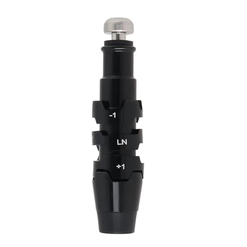 eMagTech 1 Stück Golfschafthülsen Adapterspitze 0,355 Zoll Schaft Dreiring-Adapter Aluminiumlegierung Kompatibel mit Krank Driver Schwarz (RH 0,355 Zoll) von eMagTech