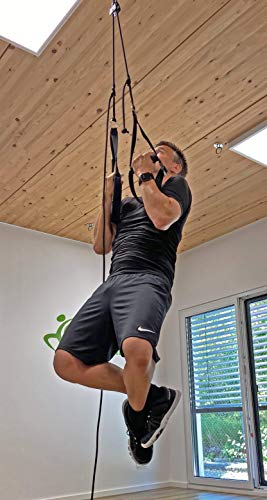 eaglefit Sling-Trainer Multi inkl. Umlenkrolle und Edelstahl-Deckenhalterung - zu Hause trainieren, 1 DH von eaglefit