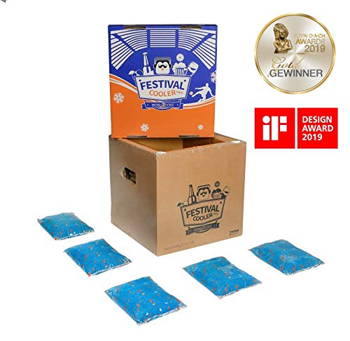 easy2cool Festival Cooler Mini - die Kühlbox mit 34l Nutzvolumen inkl. easyAkkus, Blau von easy2cool