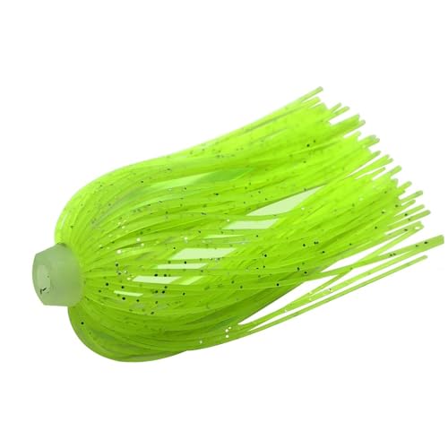 5pcs 88 Strands 64mm Silicone Skirts Elastic Hole Umbrella Skirts Fishing Accessories Spinner Buzz Bait (Color : 73-033) von easyhaha