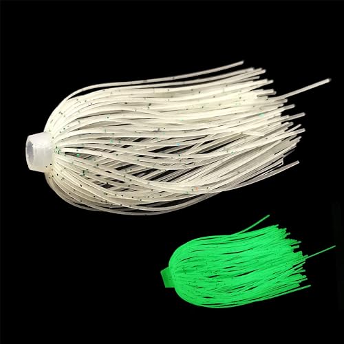 5pcs 88 Strands 64mm Silicone Skirts Elastic Hole Umbrella Skirts Fishing Accessories Spinner Buzz Bait(Color:73-036) von easyhaha