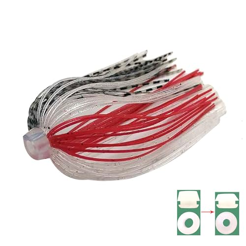 5pcs 88 Strands 64mm Silicone Skirts Elastic Hole Umbrella Skirts Fishing Accessories Spinner Buzz Bait(Color:73-086) von easyhaha