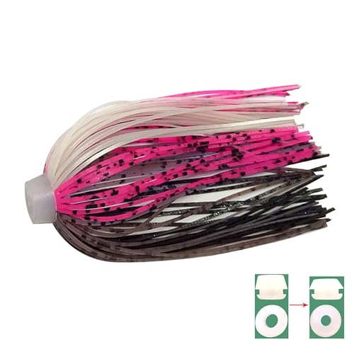 5pcs 88 Strands 64mm Silicone Skirts Elastic Hole Umbrella Skirts Fishing Accessories Spinner Buzz Bait (Color : 77-112) von easyhaha