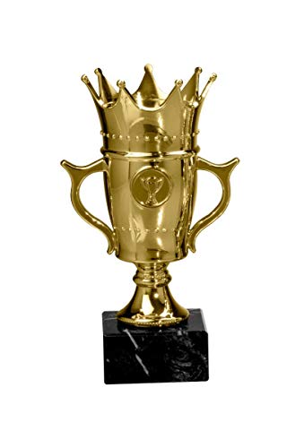 eberin · Crown-Cup Serie Princess, Gold, mit Wunschtext und auswählbarem Motiv-Emblem, Größe 23,5 cm von eberin