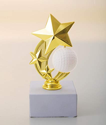 eberin · Golf-Pokal, Komplettfigur Golf, Gold, mit Wunschtext, Größe 16,2 cm von eberin