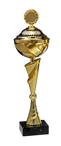 eberin · Pokal Serie Graziella, Gold, mit Wunschtext und auswählbarem Motiv-Emblem, Größe 49 cm von eberin
