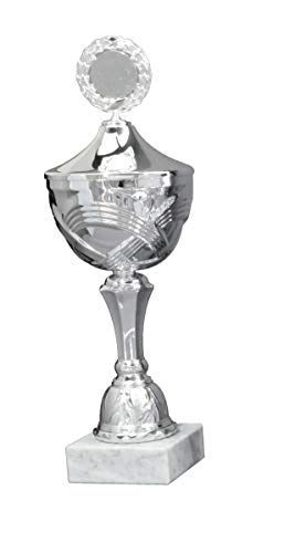 eberin · Pokal Serie Lilian, Silber, mit Wunschtext und auswählbarem Motiv-Emblem, Größe 49,5 cm von eberin