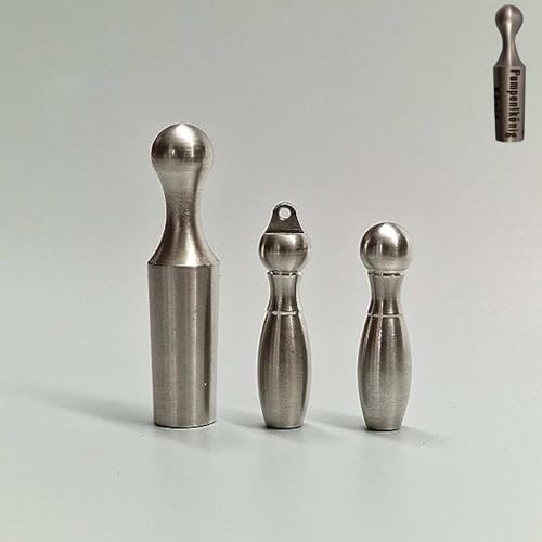 eberin · Taschenkegel · Gravierbar · Minikegel · Kegelpins · Kegelpin · Metallkegel · Miniaturkegel · Mini Kegel Pin · Mini Bowling Pin · Pudelkönig · Edelstahl · in 3 Größen erhältlich (Kegel 4cm) von eberin