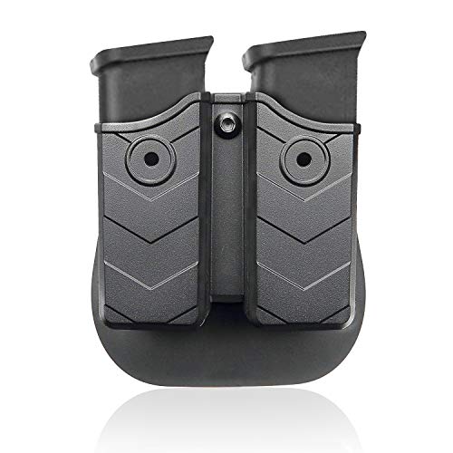 efluky Magazin Holster Magazintasche Pistole Passt für Walther P99/Sig Sauer p226/Glock 17 19/CZ p-09/Beretta/H&K/Browning/Ruger/Steyr/S&W/Taurus, Paddle 60° von efluky