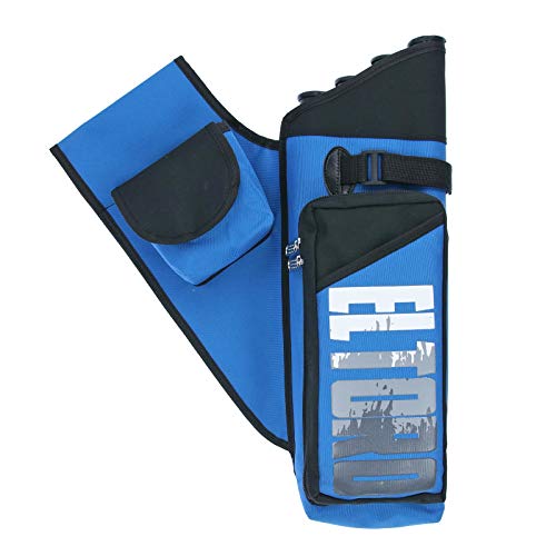 elToro Sport Deluxe II - Seitenköcher | Farbe: Himmelblau; Zubehör Bogenschießen, Pfeil und Bogen, Bogensport, Köcher mit aufgesetzter Tasche von elToro