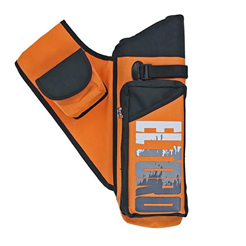 elToro Sport Deluxe II - Seitenköcher | Farbe: Orange; Zubehör Bogenschießen, Pfeil und Bogen, Bogensport, Köcher mit aufgesetzter Tasche von elToro