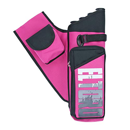 elToro Sport Deluxe II - Seitenköcher | Farbe: Pink; Zubehör Bogenschießen, Pfeil und Bogen, Bogensport, Köcher mit aufgesetzter Tasche von elToro