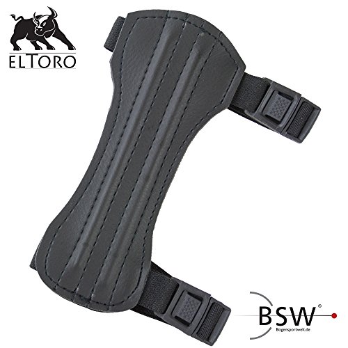 elToro Traditioneller Armschutz Kurz - Black Edition; Zubehör für Bogenschießen, Pfeil und Bogen, Bogensport von elToro