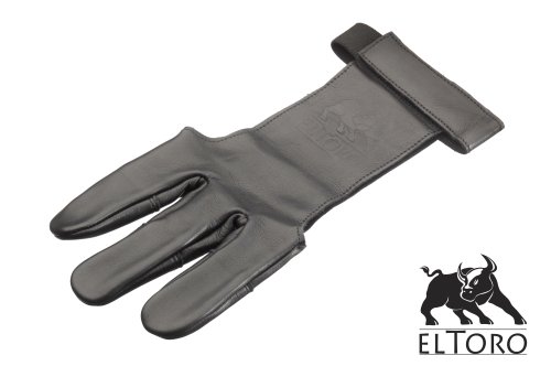 elToro Traditioneller Schießhandschuh Black Larp Bogenschießen (XS) von elToro