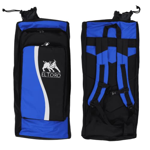 elToro Wave - Rucksack für Bogenschützen, Pfeil und Bogen sicher verstauen mit Schutz, für Recurvebogen Mittelstück und Wurfarme (Blau) von elToro