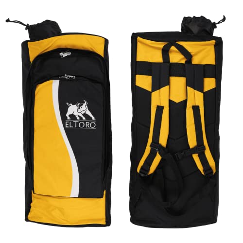elToro Wave - Rucksack für Bogenschützen, Pfeil und Bogen sicher verstauen mit Schutz, für Recurvebogen Mittelstück und Wurfarme (Gelb) von elToro