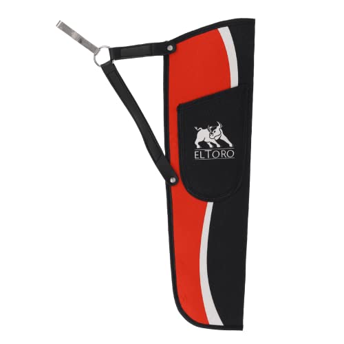 elToro Wave - Seitenköcher, hochwertige Verarbeitung, Cordura und Kunstleder, Aufbewahrung der Pfeile beim Bogenschießen (Rot) von elToro
