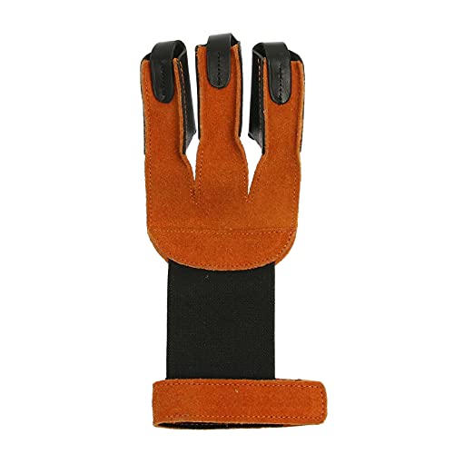 elToro Wild Colorz - Schiesshandschuh; Robustes Wildleder und attraktive Farben; mit flexiblen Gummiband; hochwertiger Handschuh für den Bogensport, Bogenschießen (XL, Orange) von elToro