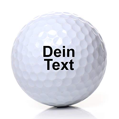 elbedruck Golfball mit Gravur Wunschtext für Golfspieler/in Lasergravur Dein Text personalisiert Golfsport Dein Text Staffelpreise für 3, 6 oder 10 Golfbälle (50 STK Wilson 3,80/STK) von elbedruck