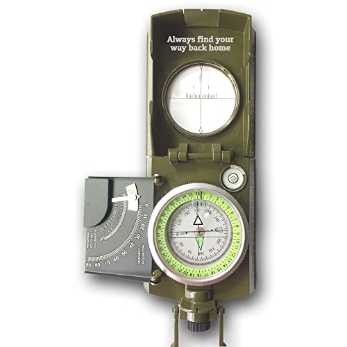 Sport Outdoor Kompass Oliv personalisiert mit Wunschgravur und Tasche Dein Name und Text Geschenkidee Jagd Wandern Camping Rad Military grün von elbedruck
