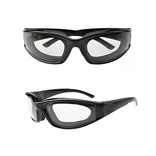 ele ELEOPTION Zwiebel Schutzbrille dauerhafte Winddichte staubdicht Zwiebel-Brille Augen Protector (Schwarz) von ele ELEOPTION