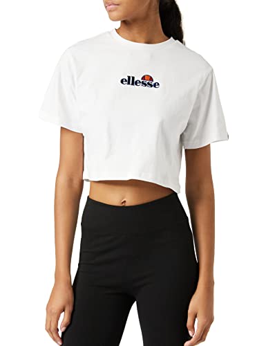 Ellesse Damen Fireball Cropped T-Shirt Unterhemd, weiß, 44 von Ellesse