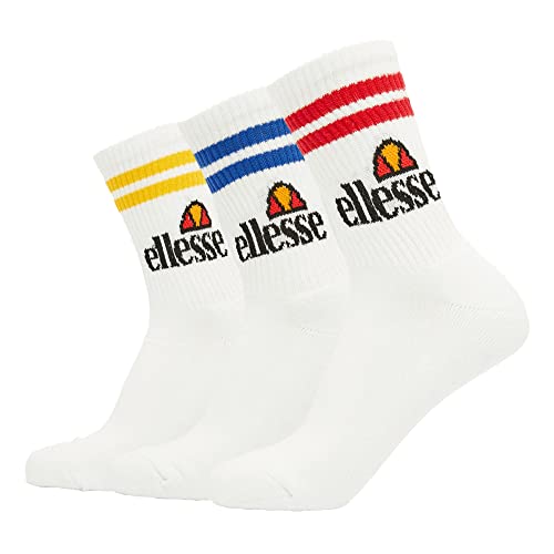Ellesse Unisex Pullo 3pk Socken, Weiß, 43-46.5 EU von Ellesse